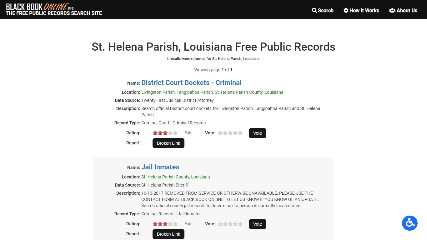 St. Helena Parish, LA Free Public Records | Criminal ...